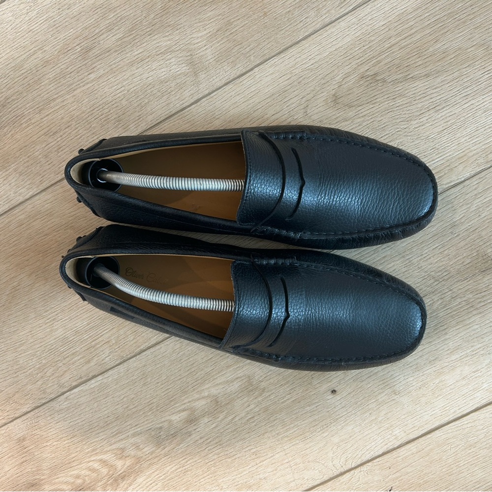 Oliver Campbell Black Leather Men's Loafers